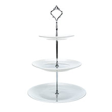 Load image into Gallery viewer, Xeternity-Made 3 Tier Round Serving Tray Platters, Appetizer or Dessert Cupcakes and Cake Stand Great for Weddings, Party, Holiday Dinners White