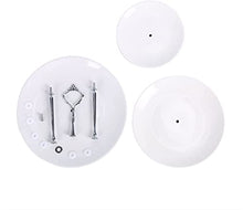Load image into Gallery viewer, Xeternity-Made 3 Tier Round Serving Tray Platters, Appetizer or Dessert Cupcakes and Cake Stand Great for Weddings, Party, Holiday Dinners White
