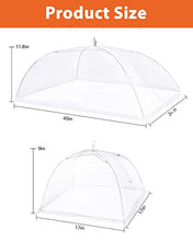 Load image into Gallery viewer, Anpro Food Cover, Food Tent, Pop-up Food Nets, Mesh Food Covers for Outside, Picnic Accessories, Reusable and Collapsible, 5 Pack (1 Extra Large-40 Inches, 4 Standard-17 Inches)