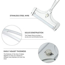 Load image into Gallery viewer, Provone Stainless Steel Adjustable Wire Cheese Slicer Cheese Cutter for Soft, Semi-Hard, Hard Cheeses Kitchen Cooking Tool (Adjustable Cheese Slicer)