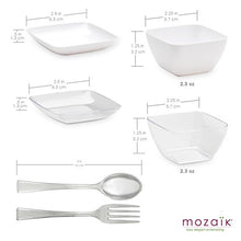 Load image into Gallery viewer, Mozaik 96-Piece Premium Plastic Tasting Set for Appetizers & Desserts