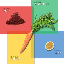 Load image into Gallery viewer, Flexible Plastic Cutting Board Mats, 7 Translucent Colors by Better Kitchen Products, Fotouzy BPA-Free, Non-Porous, and Dishwasher Safe, Set of 7