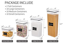 Load image into Gallery viewer, Vtopmart 32pcs Food Storage Container Set, Kitchen & Pantry Organizers and Storage, BPA-Free Plastic Airtight Food Storage Container with Lids for Cereal , Flour and Sugar, Includes 32 Labels