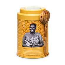 Load image into Gallery viewer, JusTea TURMERIC GINGER | Loose Leaf Herbal Tea with Hand Carved Tea Spoon | 40+ Cups (110g) | Caffeine Free | Award-Winning | Fair Trade | Non-GMO