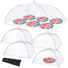 Load image into Gallery viewer, Anpro Food Cover, Food Tent, Pop-up Food Nets, Mesh Food Covers for Outside, Picnic Accessories, Reusable and Collapsible, 5 Pack (1 Extra Large-40 Inches, 4 Standard-17 Inches)