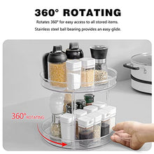 Load image into Gallery viewer, Homelove Turntable Lazy Susans Rack, 2-Tier Spice Spice Organizer Storage Rack Rotating for Kitchen Cabinet, Countertop, Bathroom, Makeup, Pantry