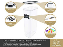 Load image into Gallery viewer, Airtight Food Storage Container Set - 24 Piece, Kitchen & Pantry Organization, BPA-Free, Plastic Canisters with Durable Lids Ideal for Cereal, Flour & Sugar - Labels, Marker & Spoon Set