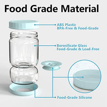 Load image into Gallery viewer, WhiteRhino Glass Pickle Jar with Strainer Flip,34oz/1000ml Olive Hourglass Container,Upside Down Pickle Storage Holder for Jalapenos,Leakproof Airtight Lids and Refrigerator Dishwasher Safe(Clear)