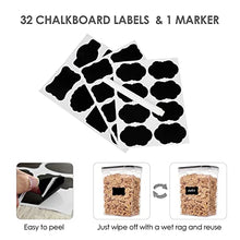 Load image into Gallery viewer, Vtopmart 32pcs Food Storage Container Set, Kitchen & Pantry Organizers and Storage, BPA-Free Plastic Airtight Food Storage Container with Lids for Cereal , Flour and Sugar, Includes 32 Labels