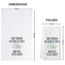 Load image into Gallery viewer, Funny Dish Towel: Sweet Dreams are Made of Cheese Who Am I to Dis A Brie Kitchen Towel Sweet Housewarming Gift (Dis A Brie CA)