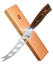 Load image into Gallery viewer, TUO Cheese Knife - Tomato Knife Fruit Knife 5.5" - Serrated Edge - German Steel Blade - Mutil-Use- Pakkawood Handle - Gift Box Included - Fiery Series