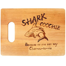 Load image into Gallery viewer, Charcuterie Board Wooden Engraved Smooth Cutting Board Portable Easy to Clean Funny Shark Coochie Board Meat and Cheese Board for Kitchen Camping Picnic(Shark 33X24)