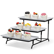 Load image into Gallery viewer, Yedio 3 Tier Rectangular Serving Platter, Porcelain 3 Tier Serving Tray for Fruit Dessert Display, Durable 3 Tier Serving Stand, Dishwasher Safe
