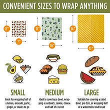Load image into Gallery viewer, HUNNYBEEE Beeswax Reusable Food Wraps - (7 Packs) Beeswax Wrap Sustainable Products, Eco-Friendly Wax Wrap, Organization Storage Bags, Cheese Bee Wrappers Cling, Wax Paper for Food