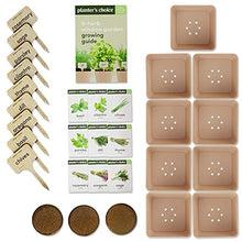 Load image into Gallery viewer, 9 Herb Window Garden - Indoor Organic Herb Growing Kit - Kitchen Windowsill Starter Kit - Easily Grow 9 Herbs Plants from Seeds with Comprehensive Guide - Unique Gardening Gifts for Women & Men (9 Herb Window Garden)