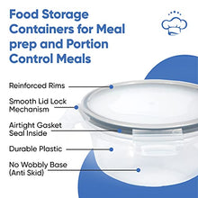 Load image into Gallery viewer, Food Storage Containers Set - Airtight Plastic Containers with Easy Snap Lids (16 Pack) - Leak Proof Kitchen & Pantry Organization - BPA-Free - 16 Chalkboard Labels & Marker - Chef's Path