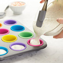 Load image into Gallery viewer, Amazon Basics Reusable Silicone Baking Cups, Muffin and Cupcake, Pack of 12