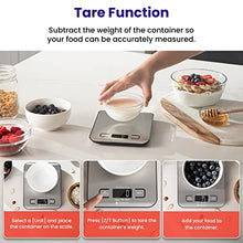 Load image into Gallery viewer, Etekcity Food Kitchen Scale, Digital Grams and Ounces for Weight Loss, Baking, Cooking, Keto and Meal Prep, Small, 304 Stainless Steel