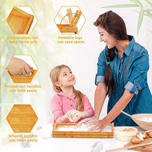 Load image into Gallery viewer, Bamboo Bed Tray Table for Eating TV Breakfast Tray for Bed Foldable Wood Food Dinner Serving Tray with Folding Legs for Bedroom, Hospital, Home by FURNINXS