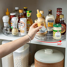 Load image into Gallery viewer, Homelove Turntable Lazy Susans Rack, 2-Tier Spice Spice Organizer Storage Rack Rotating for Kitchen Cabinet, Countertop, Bathroom, Makeup, Pantry