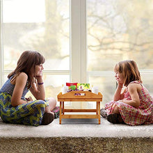 Load image into Gallery viewer, Bamboo Bed Tray Table for Eating TV Breakfast Tray for Bed Foldable Wood Food Dinner Serving Tray with Folding Legs for Bedroom, Hospital, Home by FURNINXS
