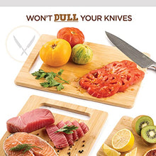 Load image into Gallery viewer, Bamboo Cutting Board Set of 4 - Kitchen Chopping Boards with Juice Groove for Meat, Cheese and Vegetables - Large Natural Wood Butcher Block, Cheese Board & Charcuterie Board