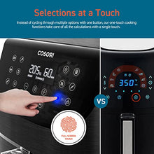 Load image into Gallery viewer, COSORI Air Fryer 5.8QT Oil Free XL Electric Hot Air Fryers Oven, Programmable 11-in-1 Cooker with Preheat & Shake Reminder, Equipped Digital Touchscreen and Nonstick Basket, 100 Recipes,
