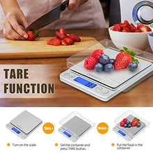 Load image into Gallery viewer, CHWARES Digital Kitchen Scales,USB Charging, 3Kg/0.1g Mini Food Scales, Electric Cooking Scales, Waterproof Digital Scale USB Rechargeable, LCD Display, Stainless Steel, for Ingredients Jewelry Coffe
