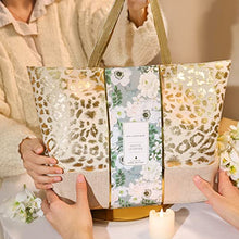 Load image into Gallery viewer, Spa Gift Baskets for Women, Bath Gifts Set with Jasmine Scent, Spa Luxetique 15pc Home Spa Kit Includes Bath Bombs, Essential Oil, Hand Cream, Bath Salt and Handmade Tote Bag, Birthday & Mother's Day Gifts for Women
