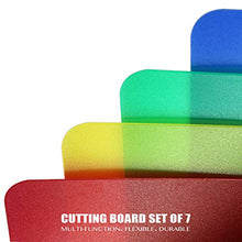 Load image into Gallery viewer, Flexible Plastic Cutting Board Mats, 7 Translucent Colors by Better Kitchen Products, Fotouzy BPA-Free, Non-Porous, and Dishwasher Safe, Set of 7