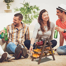 Load image into Gallery viewer, Nynelly Wood Tiered Serving Tray , 3 Tier Serving Stand, Wooden Serving Tray for Entertaining Serving Platter with Collapsible Stand for Picnic Party,Party Serving Trays and Platters