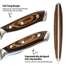 Load image into Gallery viewer, Kitchen Knife Set,15-Piece Knife Set with Block Wooden,Self Sharpening for Chef Knife Set,High Carbon Japan Stainless Steel Hammered Collection Knife Block Set with Steak Knives, Boxed Knife Sets