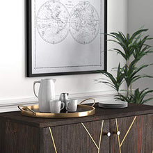 Load image into Gallery viewer, Rivet Contemporary Decorative Round Metal Serving Tray - 17.5 Inch, Black and Gold