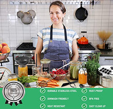 Load image into Gallery viewer, Canning Supplies, Canning Kit, Stainless Steel Canning Set for Canning Pot, Canning Tools - Ladle, Measuring Spoon,Tongs, Funnel, Jar Lifter, Bubble Popper, Lid Lifter, Jar Wrench, Labels - Black