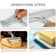 Load image into Gallery viewer, Provone Stainless Steel Adjustable Wire Cheese Slicer Cheese Cutter for Soft, Semi-Hard, Hard Cheeses Kitchen Cooking Tool (Adjustable Cheese Slicer)