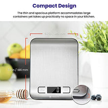 Load image into Gallery viewer, Etekcity Food Kitchen Scale, Digital Grams and Ounces for Weight Loss, Baking, Cooking, Keto and Meal Prep, Small, 304 Stainless Steel
