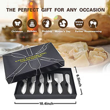 Load image into Gallery viewer, Cheese Knife Set-6 PC Stainless Steel Cheese with Cheese Slicer Cutter Spreader, Fork, charcuterie Board Accessories