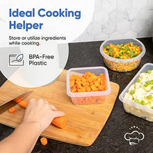 Load image into Gallery viewer, Food Storage Containers Set - Airtight Plastic Containers with Easy Snap Lids (16 Pack) - Leak Proof Kitchen & Pantry Organization - BPA-Free - 16 Chalkboard Labels & Marker - Chef's Path