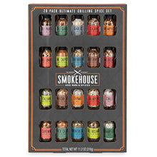 Load image into Gallery viewer, Thoughtfully Gifts, Smokehouse Ultimate Grilling Spice Set, Grill Seasoning Gift Set Flavors Include Chili Garlic, Rosemary and Herb, Lime Chipotle, Cajun Seasoning and More, Pack of 20