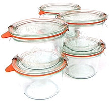 Load image into Gallery viewer, Weck 741 .25 Liter Mold Jars - 6 In A Set, With Lids, 6 Rings & 12 Clamps