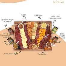 Load image into Gallery viewer, Salami & Gourmet Mustard Gift Set - Turducken, Kobe Beef, Wild Boar, Bison And Four Jars Of Gourmet Mustards - Meat Gift Baskets For Family Or Friends