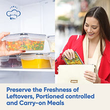 Load image into Gallery viewer, Food Storage Containers Set - Airtight Plastic Containers with Easy Snap Lids (16 Pack) - Leak Proof Kitchen & Pantry Organization - BPA-Free - 16 Chalkboard Labels & Marker - Chef's Path