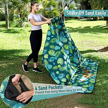 Load image into Gallery viewer, Picnic Blankets Extra Large, Waterproof Foldable Outdoor Beach Blanket Oversized 83x79” Sandproof, 3-Layer Picnic Mat for Camping, Hiking, Travel, Park, Concerts (Yellow Flowers)