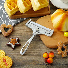 Load image into Gallery viewer, Provone Stainless Steel Adjustable Wire Cheese Slicer Cheese Cutter for Soft, Semi-Hard, Hard Cheeses Kitchen Cooking Tool (Adjustable Cheese Slicer)