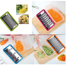 Load image into Gallery viewer, Tenta Kitchen 4 Piece Cheese Grater Set with Container - Zester Parmesan Cheese Shredder Vegetable Slicer Cheese Graters - Fine and Coarse Metal Hand Cheese Grater Adjustable Hard Cheese Slicer (4 in 1,Red)