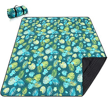Load image into Gallery viewer, Picnic Blankets Extra Large, Waterproof Foldable Outdoor Beach Blanket Oversized 83x79” Sandproof, 3-Layer Picnic Mat for Camping, Hiking, Travel, Park, Concerts (Yellow Flowers)