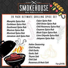 Load image into Gallery viewer, Thoughtfully Gifts, Smokehouse Ultimate Grilling Spice Set, Grill Seasoning Gift Set Flavors Include Chili Garlic, Rosemary and Herb, Lime Chipotle, Cajun Seasoning and More, Pack of 20