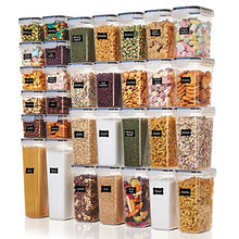 Load image into Gallery viewer, Vtopmart 32pcs Food Storage Container Set, Kitchen & Pantry Organizers and Storage, BPA-Free Plastic Airtight Food Storage Container with Lids for Cereal , Flour and Sugar, Includes 32 Labels