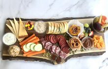 Load image into Gallery viewer, Artisanal wooden live-edge charcuterie board