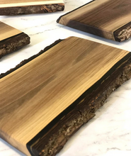 Load image into Gallery viewer, Artisanal wooden live-edge charcuterie board